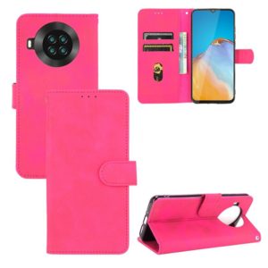 For CUBOT Note 20 Solid Color Skin Feel Magnetic Buckle Horizontal Flip Calf Texture PU Leather Case with Holder & Card Slots & Wallet(Rose Red) (OEM)