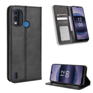 For Nokia G11 Plus Magnetic Buckle Retro Texture Leather Phone Case(Black) (OEM)