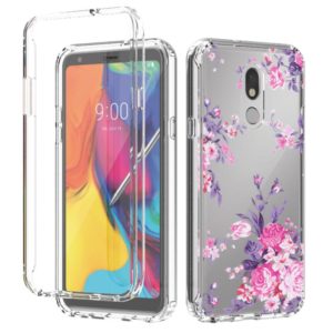 For LG Stylo 5 2 in 1 High Transparent Painted Shockproof PC + TPU Protective Case(Rose) (OEM)