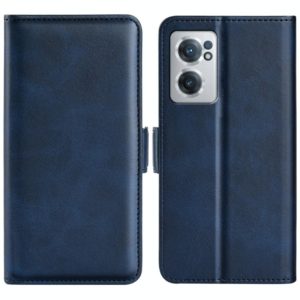 For OnePlus Nord CE 2 5G Dual-side Magnetic Buckle Leather Phone Case(Dark Blue) (OEM)