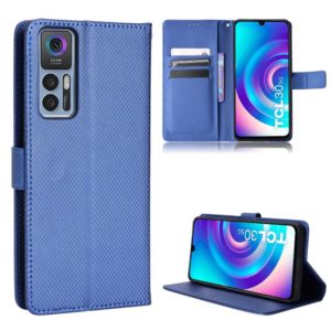 For TCL 30 5G / 30+ Diamond Texture Leather Phone Case(Blue) (OEM)