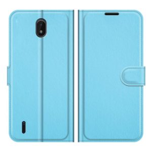 For Nokia C01 Plus Litchi Texture Horizontal Flip Protective Case with Holder & Card Slots & Wallet(Blue) (OEM)