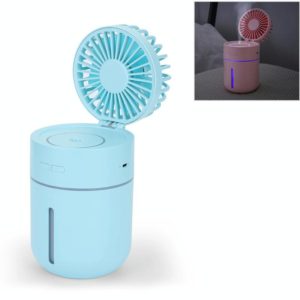 T9 Portable Adjustable USB Charging Desktop Humidifying Fan with 3 Speed Control (Blue) (OEM)