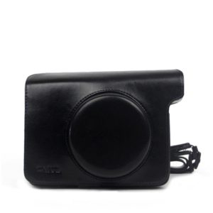 Vintage PU Leather Case Bag for Polaroid W300 Camera, with Adjustable Shoulder Strap (Black) (OEM)