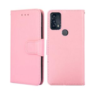 For TCL 20B 6159K Crystal Texture Leather Phone Case(Pink) (OEM)