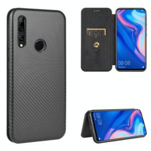 For Huawei P Smart Z / Y9 Prime (2019) Carbon Fiber Texture Horizontal Flip TPU + PC + PU Leather Case with Card Slot(Black) (OEM)
