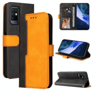 For Infinix Note 10 Business Stitching-Color Horizontal Flip PU Leather Case with Holder & Card Slots & Photo Frame(Orange) (OEM)