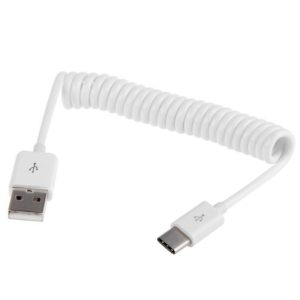 USB 2.0 to USB 3.0 Type C Retractable Charging / Data Cable(White) (OEM)