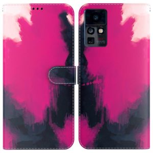 For Infinix Zero X / X Pro Watercolor Pattern Horizontal Flip Leather Phone Case(Berry Color) (OEM)