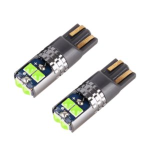 2 PCS T10 / W5W / 168 DC12-24V / 1.8W / 6000K / 140LM Car Clearance Light 4LEDs SMD-3030 Lamp Beads with Decoding & Constant Current (Green Light) (OEM)
