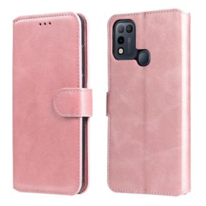 For Infinix Hot 10 Play Classic Calf Texture PU + TPU Horizontal Flip Leather Case with Holder & Card Slots & Wallet(Rose Gold) (OEM)