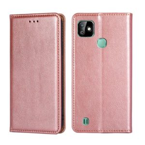 For Infinix Smart HD 2021 X612 Gloss Oil Solid Color Magnetic Leather Phone Case(Rose Gold) (OEM)