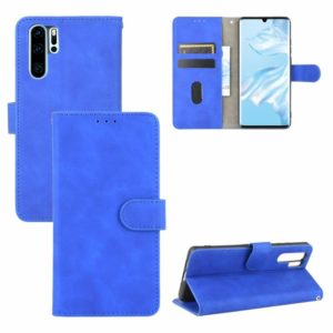 For Huawei P30 Pro Solid Color Skin Feel Magnetic Buckle Horizontal Flip Calf Texture PU Leather Case with Holder & Card Slots & Wallet(Blue) (OEM)