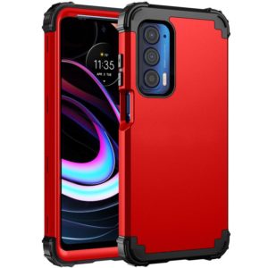 For Motorola Edge 2021 PC + Silicone Phone Case(Red+Black) (OEM)