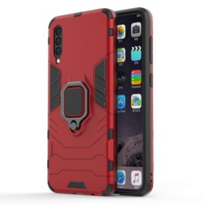Shockproof PC + TPU Protective Case for Galaxy A50, with Magnetic Ring Holder (Red) (OEM)
