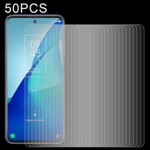 50 PCS 0.26mm 9H 2.5D Tempered Glass Film For TCL 20S (OEM)