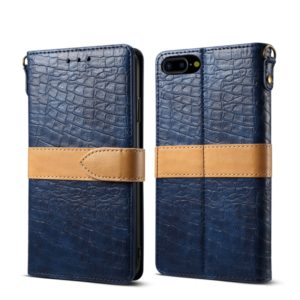 Leather Protective Case For iPhone 8 Plus & 7 Plus(Blue) (OEM)