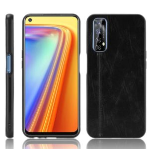 For OPPO Realme 7 / Narzo 20 Pro Shockproof Sewing Cow Pattern Skin PC + PU + TPU Case(Black) (OEM)