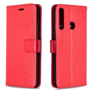 For Huawei P40 Lite E Crazy Horse Texture Horizontal Flip Leather Case with Holder & Card Slots & Wallet & Photo Frame(Red) (OEM)