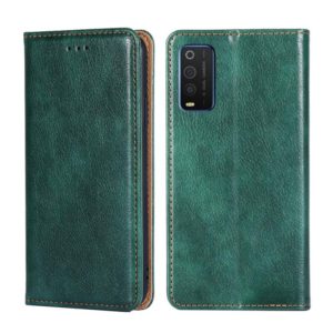 For TCL 205 Pure Color Magnetic Leather Phone Case(Green) (OEM)