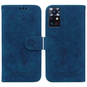 For Infinix Zero X Neo X6810 Butterfly Rose Embossed Leather Phone Case(Blue) (OEM)