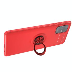 For Galaxy A71 5G Lenuo Shockproof TPU Protective Case with Invisible Holder(Red) (lenuo) (OEM)