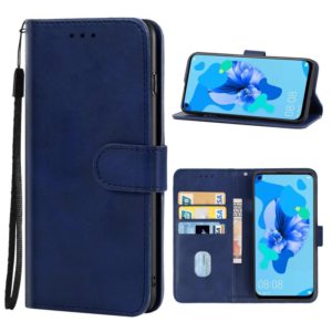 For Huawei nova 5i Leather Phone Case(Blue) (OEM)