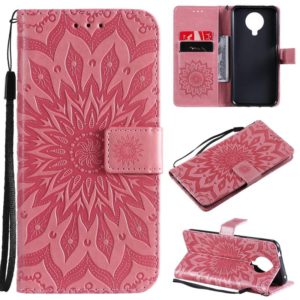 For Nokia 6.3 / G20 / G10 Sun Embossing Pattern Horizontal Flip Leather Case with Card Slot & Holder & Wallet & Lanyard(Pink) (OEM)