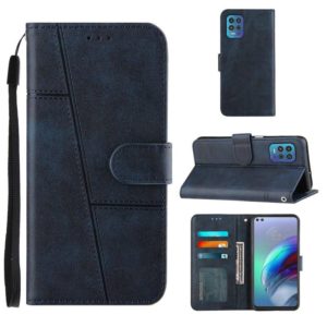 For Motorola Moto G100 / Edge S Stitching Calf Texture Buckle Leather Phone Case(Blue) (OEM)