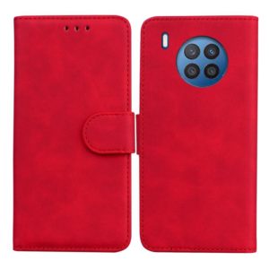 For Huawei nova 8i / Honor 50 Lite Skin Feel Pure Color Flip Leather Phone Case(Red) (OEM)