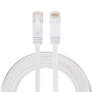 5m CAT6 Ultra-thin Flat Ethernet Network LAN Cable, Patch Lead RJ45(White) (OEM)