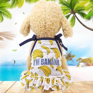 Pet Fruit Print T-Shirt Puppy Dog Cat Cute Fruit Skirt, Size:M(Skirt-Banana) (OEM)