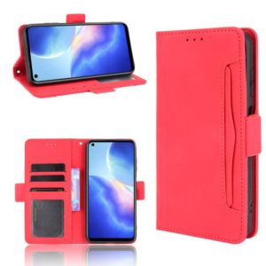For Blackview A90 Skin Feel Calf Pattern Horizontal Flip Leather Case with Holder & Card Slots & Photo Frame(Red) (OEM)