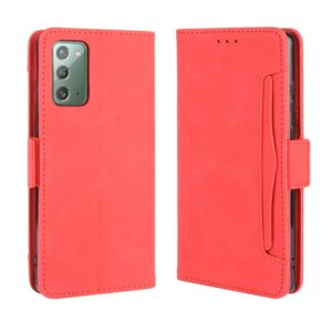 For Samsung Galaxy S20 FE 4G / 5G Wallet Style Skin Feel Calf Pattern Leather Case with Separate Card Slot(Red) (OEM)