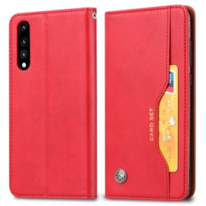 Knead Skin Texture Horizontal Flip Leather Case for Huawei P20 Pro, with Photo Frame & Holder & Card Slots & Wallet(Red) (OEM)