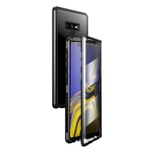 For Samsung Galaxy Note9 Magnetic Metal Frame Double-sided Tempered Glass Case(Black) (OEM)