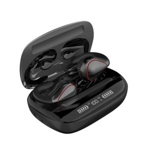 T20 TWS Bluetooth 5.0 Touch Wireless Bluetooth Earphone with Three LED Battery Display & Charging Box, Support Call & Voice Assistant(Black) (OEM)