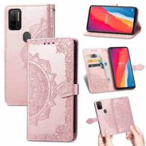 For Ulefone Note 11 Plus Mandala Flower Embossed Horizontal Flip Leather Case with Bracket / Card Slot / Wallet / Lanyard(Rose Gold) (OEM)