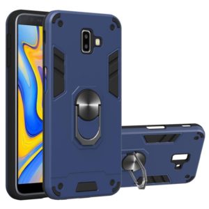 For Samsung Galaxy J6+ 2 in 1 Armour Series PC + TPU Protective Case with Ring Holder(Sapphire Blue) (OEM)