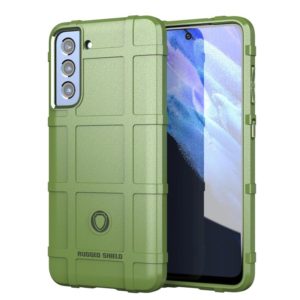 For Samsung Galaxy S21 FE Shockproof Shield Full Coverage Silicone Case(Green) (OEM)