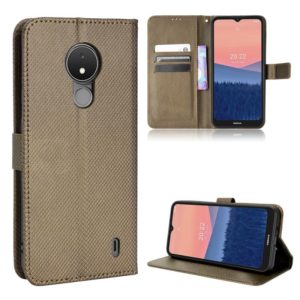 For Nokia C21 Diamond Texture Leather Phone Case(Brown) (OEM)