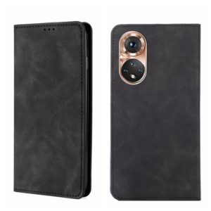For Honor 50 Skin Feel Magnetic Horizontal Flip Leather Phone Case(Black) (OEM)