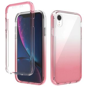 For iPhone XR Shockproof High Transparency Two-color Gradual Change PC+TPU Candy Colors Protective Case(Red) (OEM)