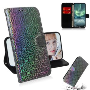 For Nokia 7.2 Solid Color Colorful Magnetic Buckle Horizontal Flip PU Leather Case with Holder & Card Slots & Wallet & Lanyard(Silver) (OEM)