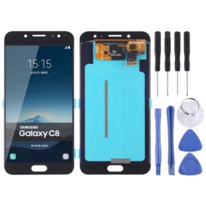 OLED LCD Screen for Galaxy C8, C710F/DS, C7100 with Digitizer Full Assembly (Black) (OEM)