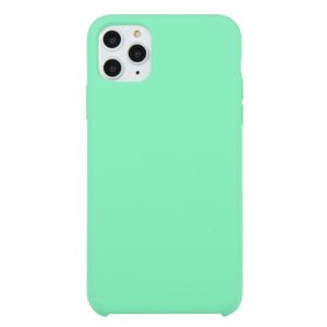 For iPhone 11 Pro Max Solid Color Solid Silicone Shockproof Case (Stay Green) (OEM)