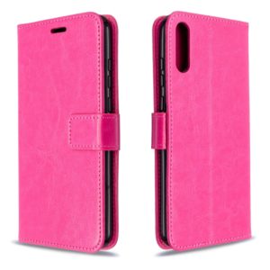 For Huawei Enjoy 10E Crazy Horse Texture Horizontal Flip Leather Case with Holder & Card Slots & Wallet & Photo Frame(Rose) (OEM)