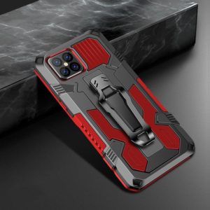 For iPhone 12 mini Machine Armor Warrior Shockproof PC + TPU Protective Case(Red) (OEM)