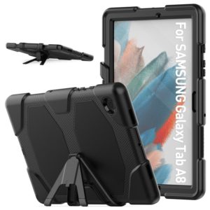 For Samsung Galaxy Tab A8 10.5 2021 X200 / X205 Colorful Silicon + PC Tablet Case(Black) (OEM)