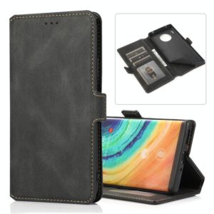 For Huawei Mate 30 Pro Retro Magnetic Closing Clasp Horizontal Flip Leather Case with Holder & Card Slots & Photo Frame & Wallet(Black) (OEM)